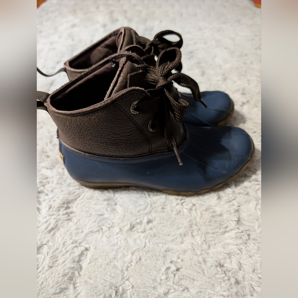 Sperry Top Slider Saltwater 2 Eyelet Duck Boots size 7.5
